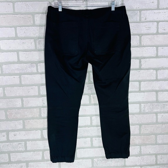 Frame Denim Trapunto Zip Cuff Cotton Blend Trousers in Washed Black Size 30 - Picture 8 of 9